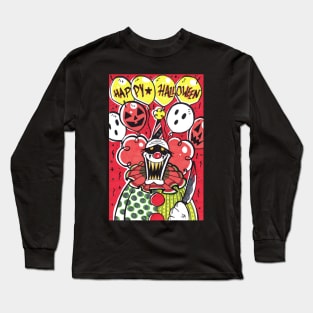 Creepy Halloween Killer Clown Long Sleeve T-Shirt